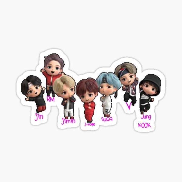 Bts Vector Stickers Redbubble