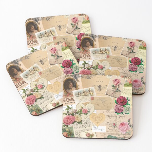 Item preview, VINTAGE HEART COLLAGE designed and sold by Heidi Baldwin.