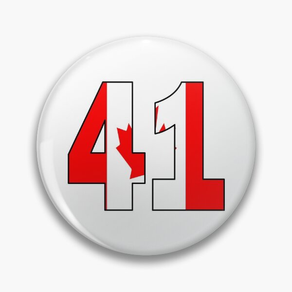 Item preview, Number 41 with Canadian flag on the background designed and sold by AllShirts21.