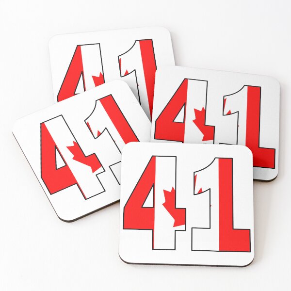 Item preview, Number 41 with Canadian flag on the background designed and sold by AllShirts21.