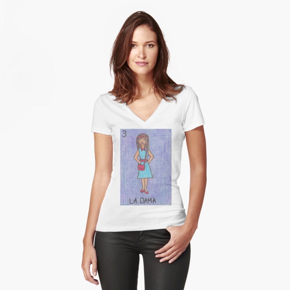 Item preview, Fitted V-Neck T-Shirt designed and sold by d33universe.