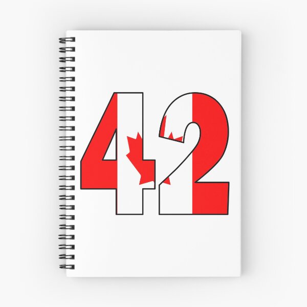 Item preview, Number 42 with Canadian flag on the background designed and sold by AllShirts21.