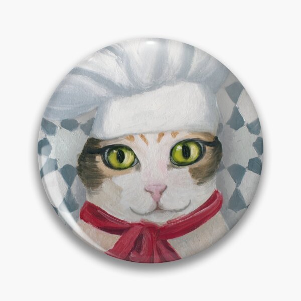 Item preview, Chef kitty with tiled background designed and sold by ElGatoPainter.