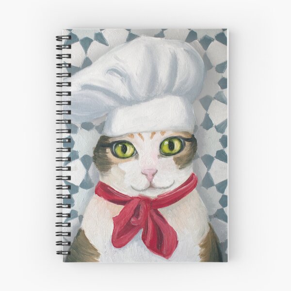 Item preview, Chef kitty with tiled background designed and sold by ElGatoPainter.