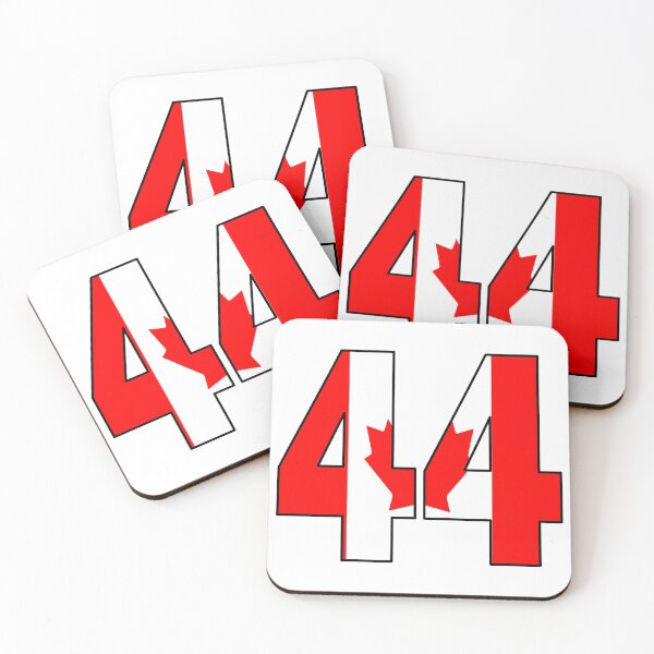 Item preview, Number 44 with Canadian flag on the background designed and sold by AllShirts21.