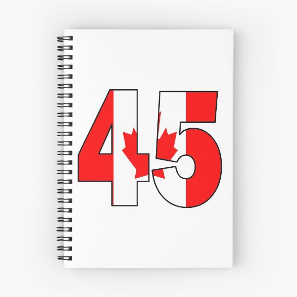 Item preview, Number 45 with Canadian flag on the background designed and sold by AllShirts21.