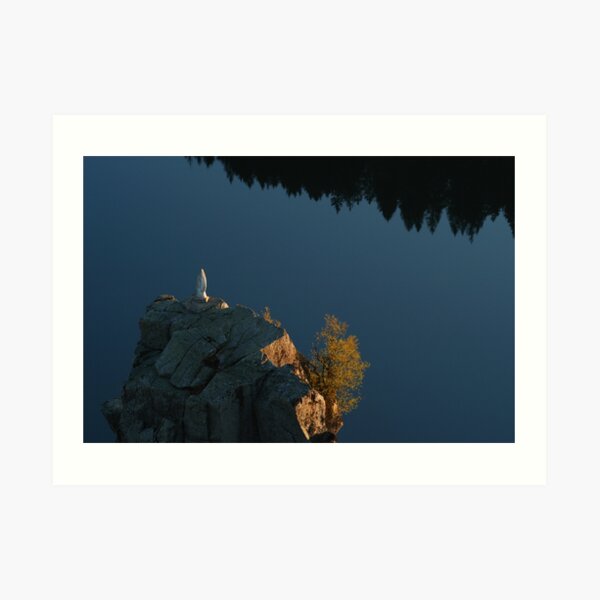 Le rocher Hans et le lac blanc Impression artistique