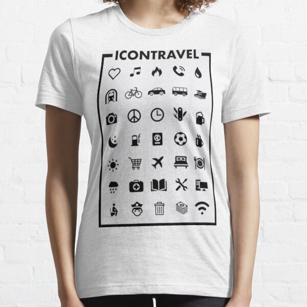 Travel Icons To Help Tourists Travel With Symbols' Unisex Baseball T-Shirt