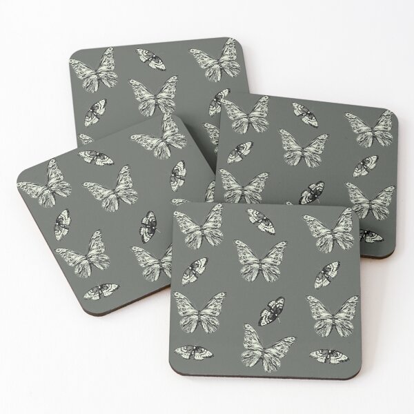 Item preview, Delicate Butterflies Trace- Light and Dark Green Edition designed and sold by Megan-Alice.