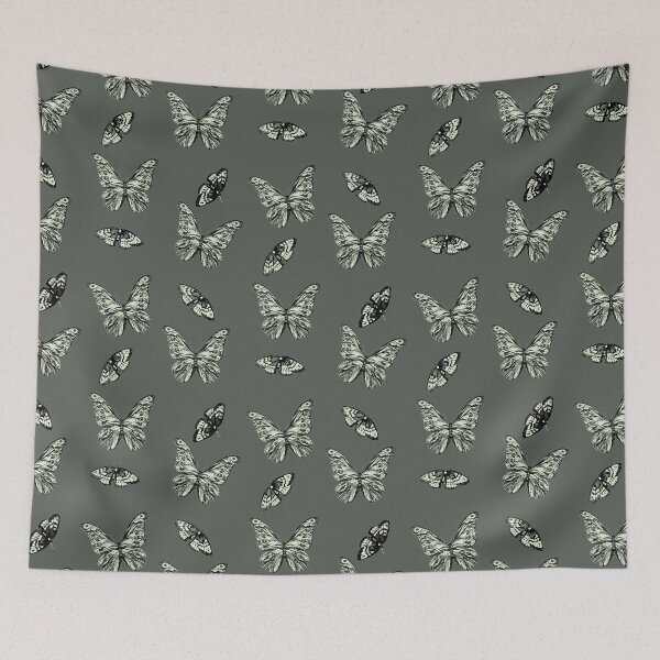 Item preview, Delicate Butterflies Trace- Light and Dark Green Edition designed and sold by Megan-Alice.