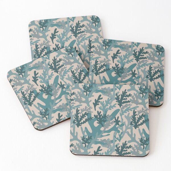 Item preview, Seaweed intertidal pattern off white and blue designed and sold by Squiddllr.