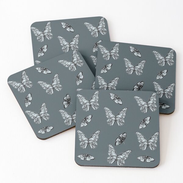 Item preview, Delicate Butterflies Trace- Light and Dark Blue Edition designed and sold by Megan-Alice.