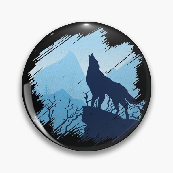 Item preview, Vintage Howling Wolf on the Mountain Cliff designed and sold by aMortalArtist.