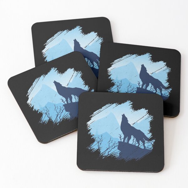 Item preview, Vintage Howling Wolf on the Mountain Cliff designed and sold by aMortalArtist.