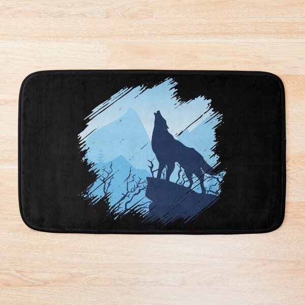 Item preview, Vintage Howling Wolf on the Mountain Cliff designed and sold by aMortalArtist.