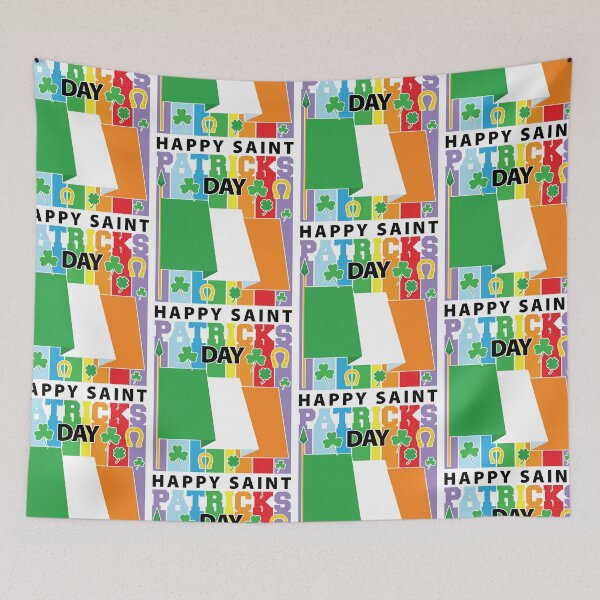 Item preview, Happy Saint Patrick's Day Ireland Flag designed and sold by GravitiTees.