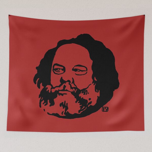 Item preview, Mikhail Bakunin Silhouette - Felix Vallotton, Anarchist, Socialist, Leftist designed and sold by SpaceDogLaika.