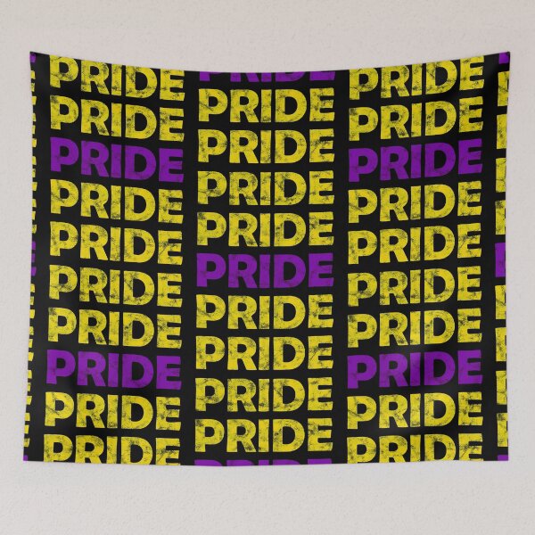 Item preview, Intersex Pride Flag Colors Repeating Distressed Text Design designed and sold by Bumblefuzzies.