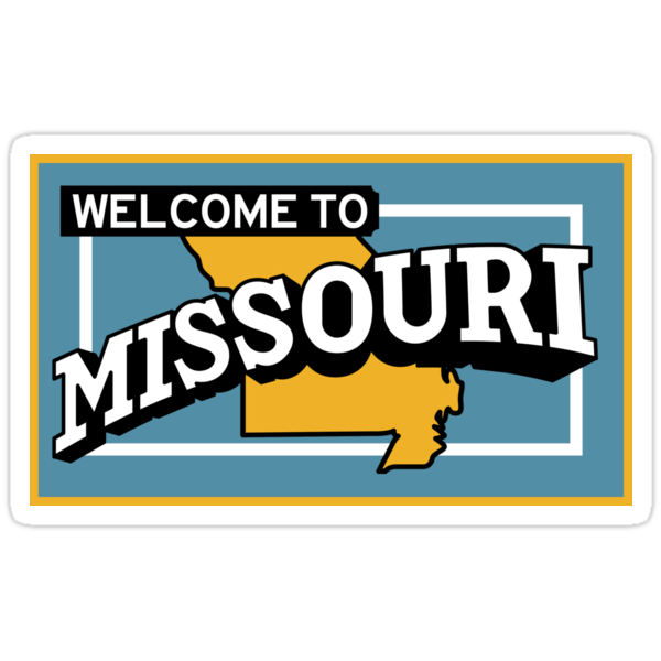 Welcome To Missouri Vintage Road Sign 50s Stickers By Worldofsigns