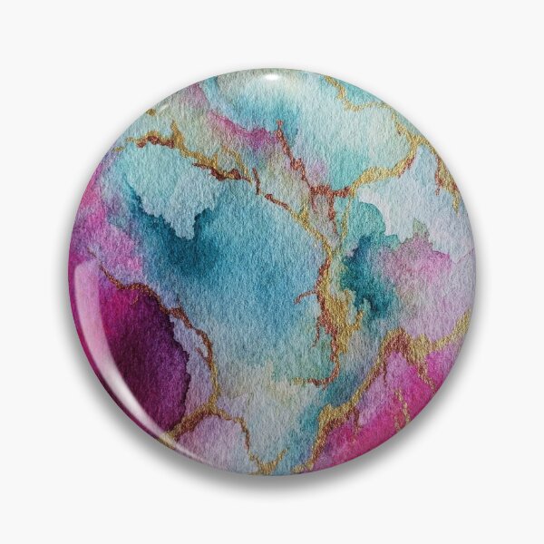 Item preview, Teal and Fuchsia Electrified With Gold designed and sold by Reneesodyssey.