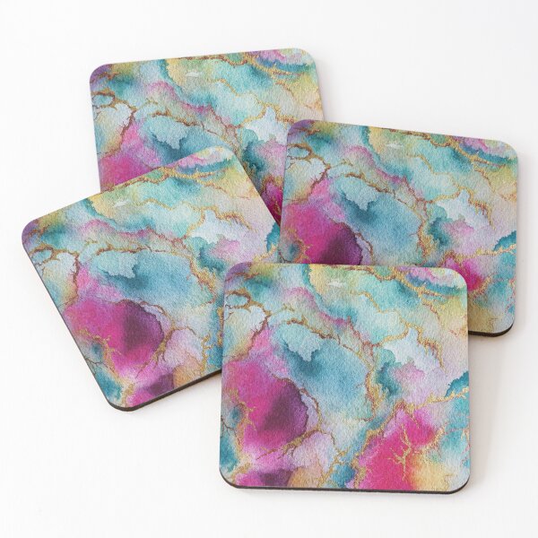 Item preview, Teal and Fuchsia Electrified With Gold designed and sold by Reneesodyssey.