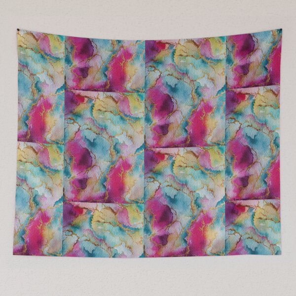 Item preview, Teal and Fuchsia Electrified With Gold designed and sold by Reneesodyssey.