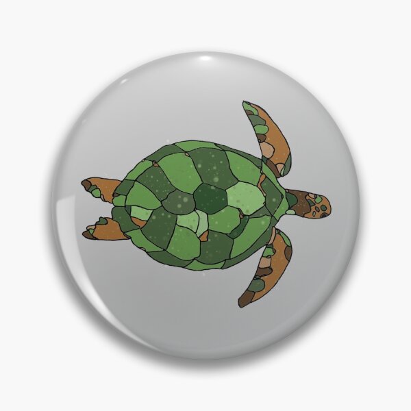 Item preview, minimalistic green ocean sea turtle swimming illustration designed and sold by The Red Shop.