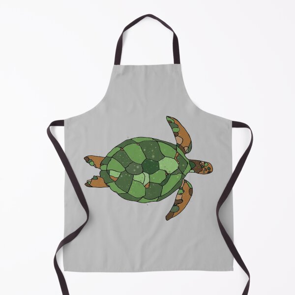 Item preview, minimalistic green ocean sea turtle swimming illustration designed and sold by The Red Shop.