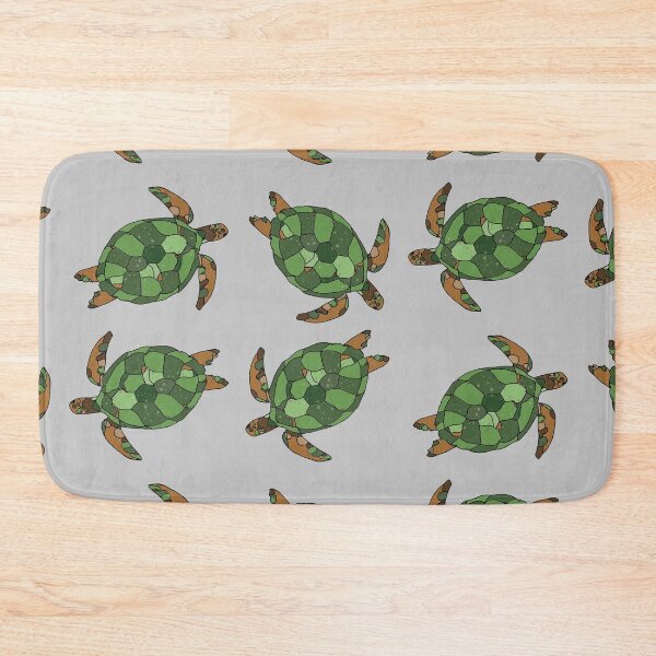 Item preview, minimalistic green ocean sea turtle swimming illustration designed and sold by The Red Shop.