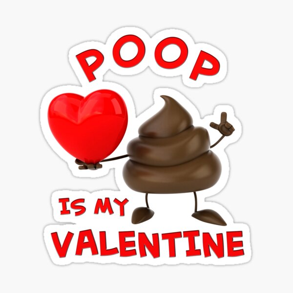 Poop Heart Stickers | Redbubble