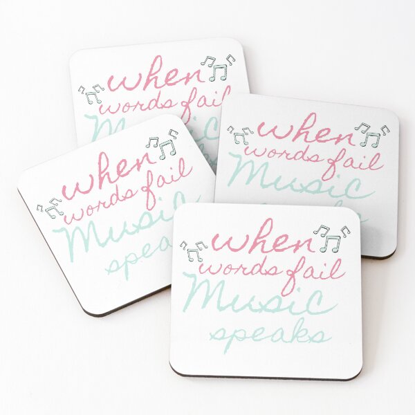 Item preview, when words fail music speaks designed and sold by JocelynCrafts.