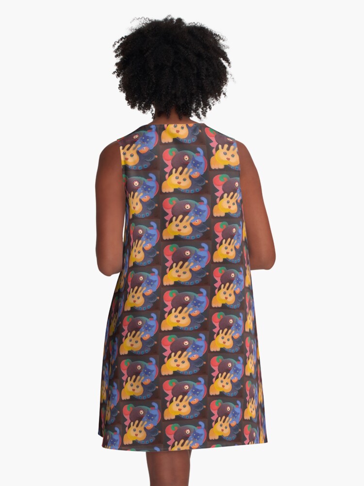 Thumbnail 3 of 4, A-Line Dress, Wild Things designed and sold by AnnetteArt.