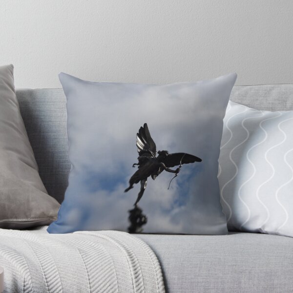 Statue of Eros, god of love from Greek mythology Throw Pillow