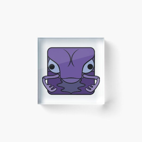 Item preview, Beetle cartoon head square (purple)  designed and sold by TiffanyYau.