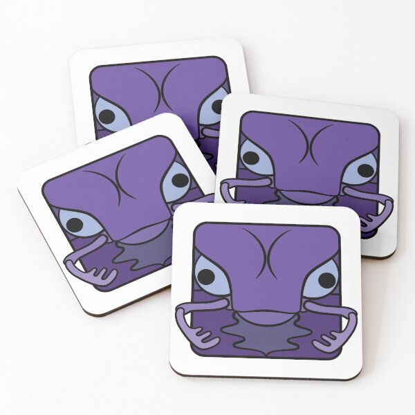 Item preview, Beetle cartoon head square (purple)  designed and sold by TiffanyYau.