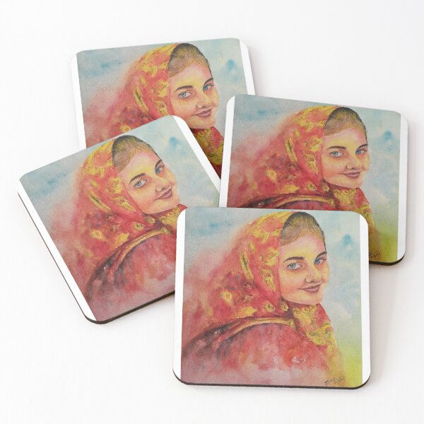 Item preview, Beautiful Russian girl in watercolour designed and sold by TimurTatar.