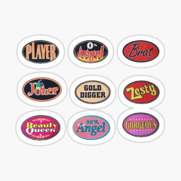 Lot of 10 Girls Pop Art Sports Vending Machine Stickers 00's Vintage