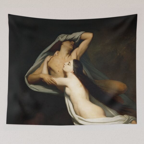 Item preview, Ary Scheffer - Francesca da Rimini and Paolo Malatesta Appraised by Dante and Virgil, Romanticism designed and sold by Francois Champagne-Limoges.