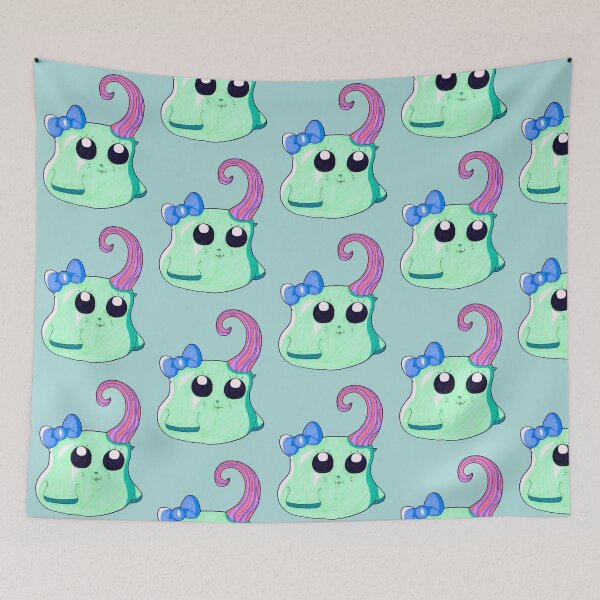 Item preview, Cute Green Fluffy Alien Creature designed and sold by Harold-Inks.