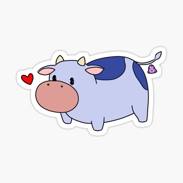 Blueberry Cow Stickers Redbubble
