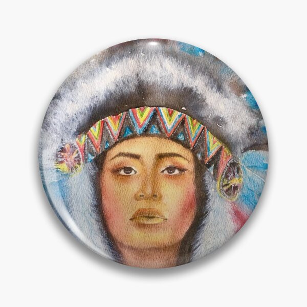 Item preview, Red Indians Queen in Watercolour portrait. Original handmade designed and sold by TimurTatar.