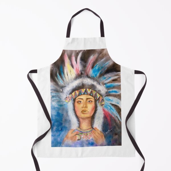 Item preview, Red Indians Queen in Watercolour portrait. Original handmade designed and sold by TimurTatar.