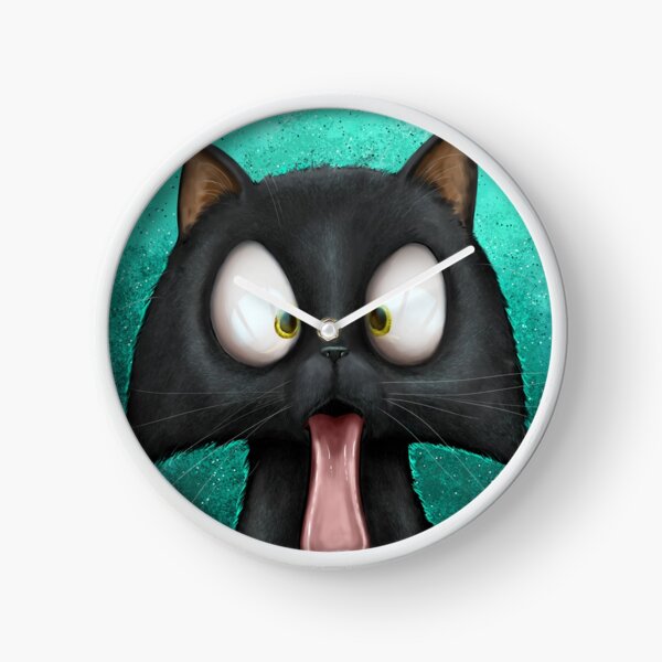 Cats With Their Tongues Out Clock