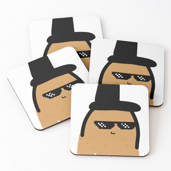 Item preview, pixelated glasses potato with a top hat designed and sold by ReadyRichell.