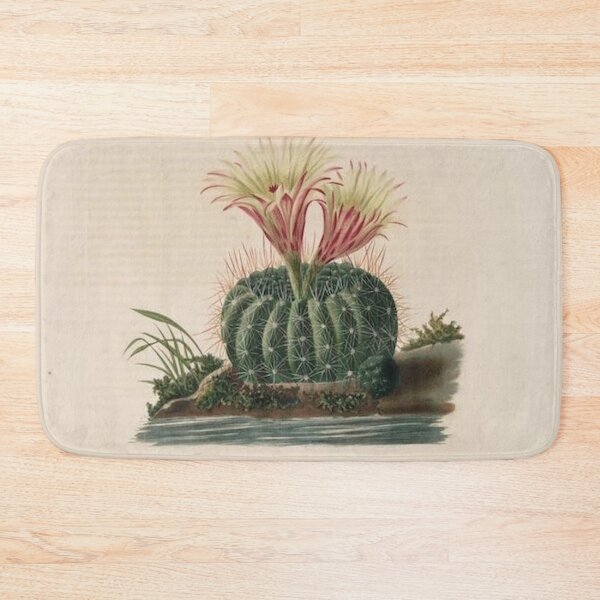Item preview, Vintage Cactus Illustration with Yellow and Pink Flowers designed and sold by xostarboyxo.