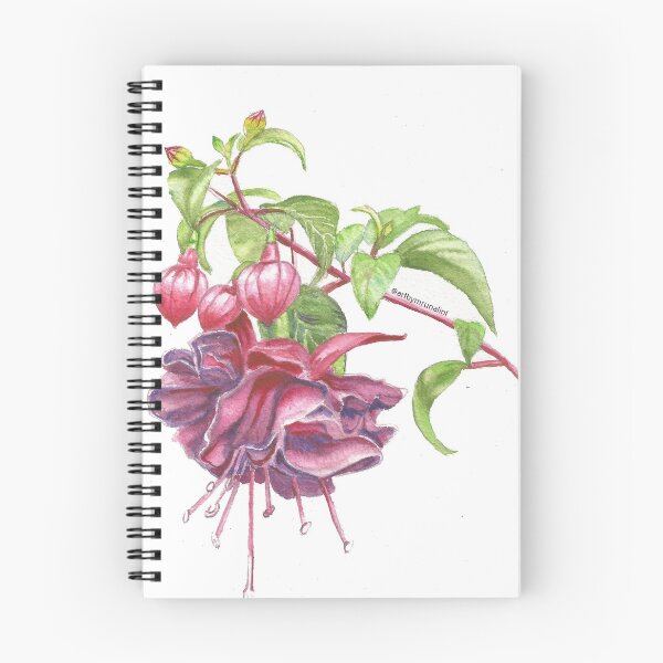 Item preview, Fushia flower in watercolor designed and sold by Mrunalini Gaikwad.
