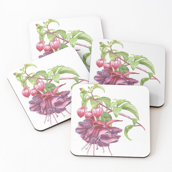 Item preview, Fushia flower in watercolor designed and sold by Mrunalini Gaikwad.