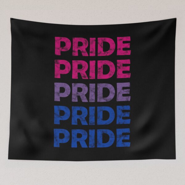 Item preview, Bisexual Pride Flag Colors Repeating Distressed Text designed and sold by Bumblefuzzies.