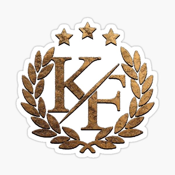 "Gold logo" Sticker for Sale by Knightfalltat Redbubble