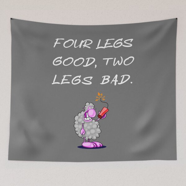 Item preview, Four legs good two legs bad gray designed and sold by oxoxoxo.